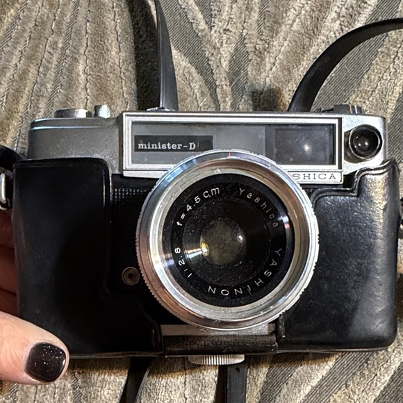 Yashica Minister-D Black and Silver Film Camera